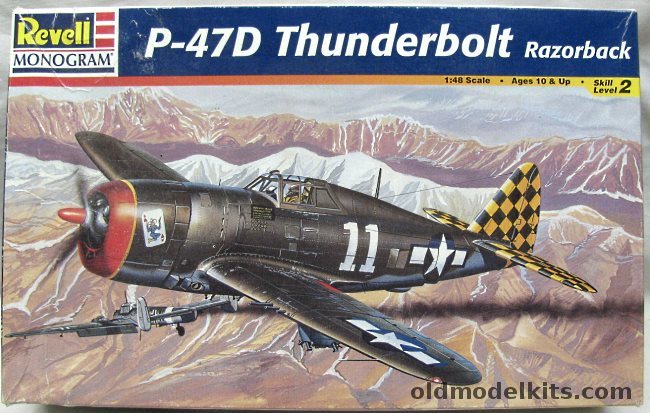 Monogram 1/48 P-47D Thunderbolt Razorback - Major Herschel 'Herkey' Geen 317th Sq 325 FG 15th AF Italy 18 Victories / 'Touch of Texas Captain Charles Mohrle 510 FS 405 FG 9th AF 1944/45, 85-5242 plastic model kit